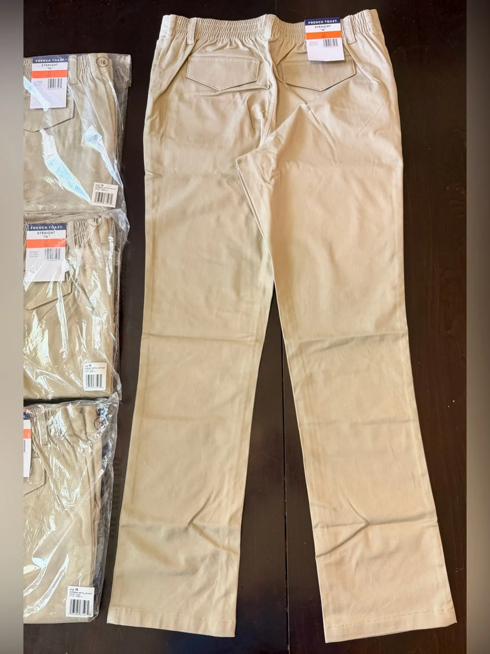 French Toast Khaki Straight Leg Pull-On Pants Bundle NWT *4 pairs*